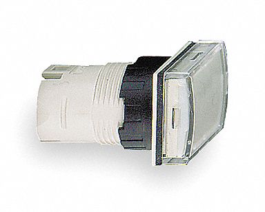 Pilot Light Head: 16 mm Panel Mounting Hole Dia, White, Smooth, LED, XB5 Series