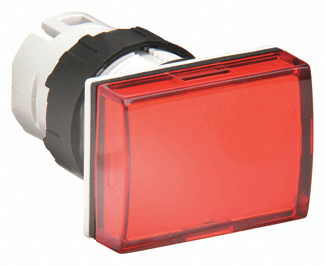 Pilot Light Head: 16 mm Panel Mounting Hole Dia, Red, Smooth, LED, XB6 Series