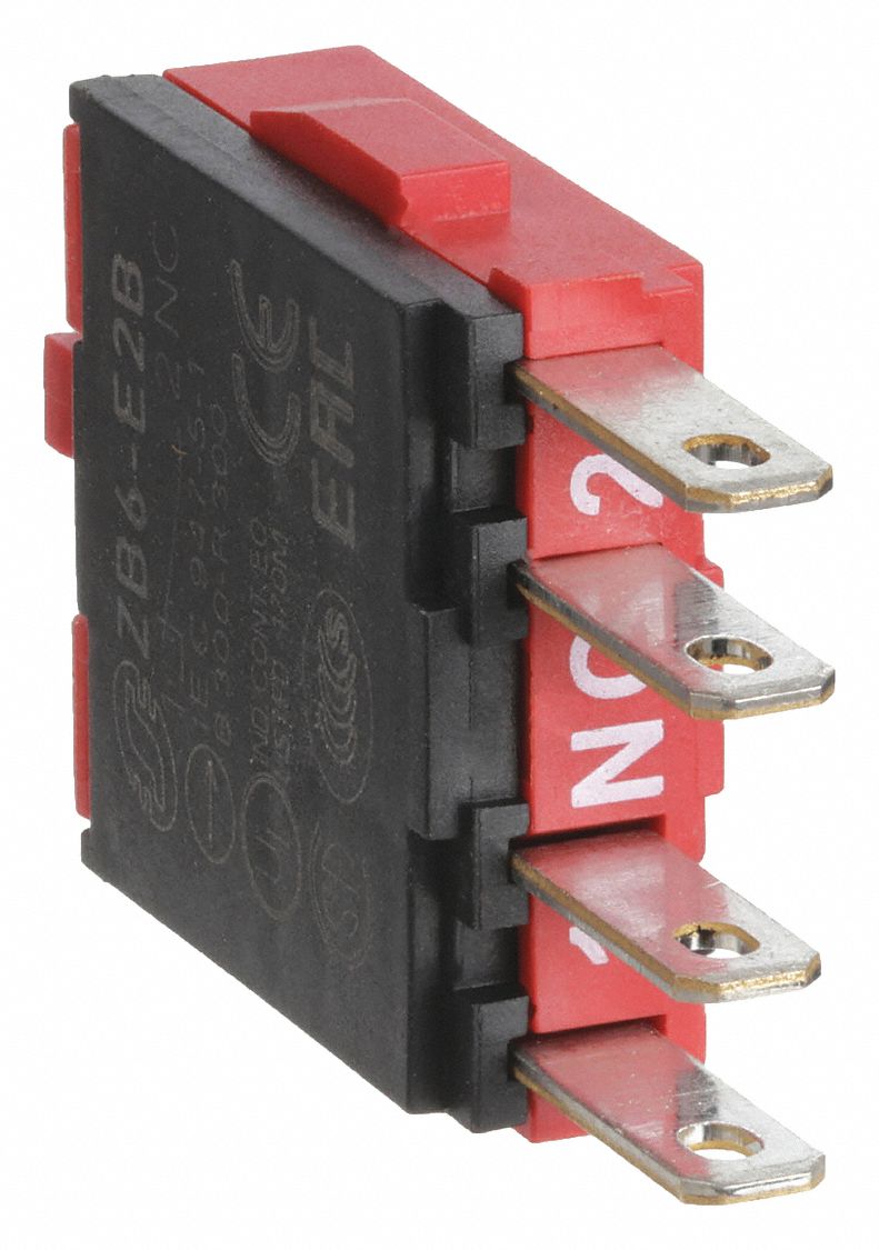 BLOC DE CONTACT, MOMENTANÉE, 1 NF, TAILLE DE MONTAGE 16 MM, NOIR/VERT