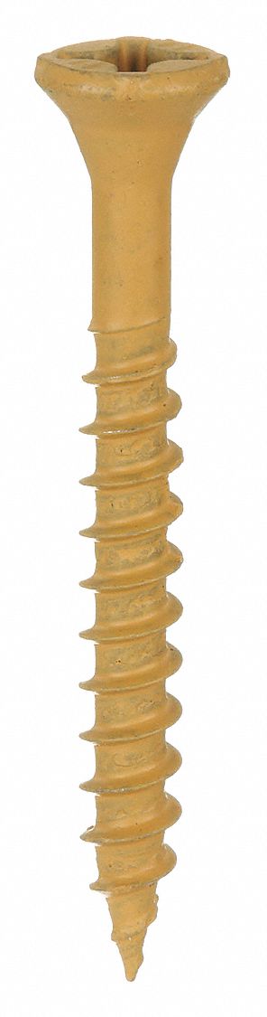Wood Screw: #8 Size, 1 5/8 in Lg, Steel, Durafast, Flat, Combo Slotted/Phillips, 142 PK