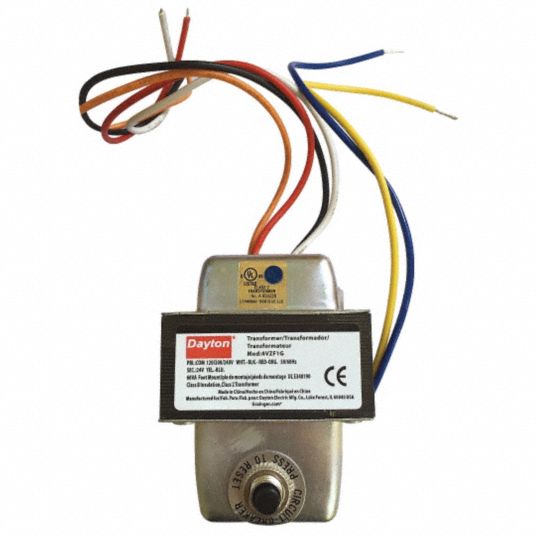 Dayton Class 2 Transformer 120v Ac208v Ac240v Ac 24v Ac 60 Va Foot Wire Leads Wire Leads 2307