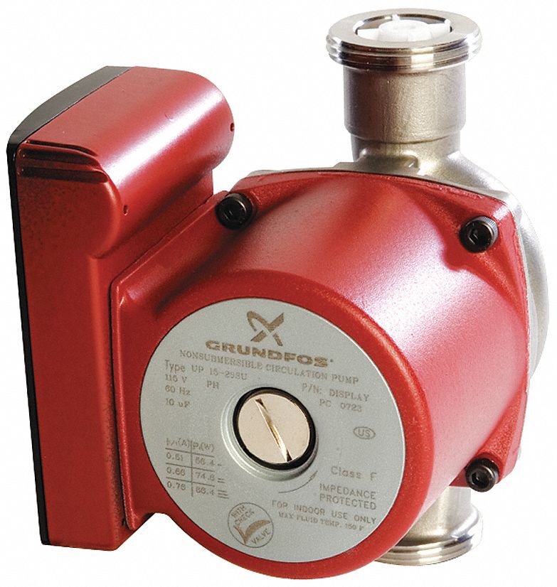 GRUNDFOS 1/8 HP Stainless Steel Hot Water Return Line Hot Water