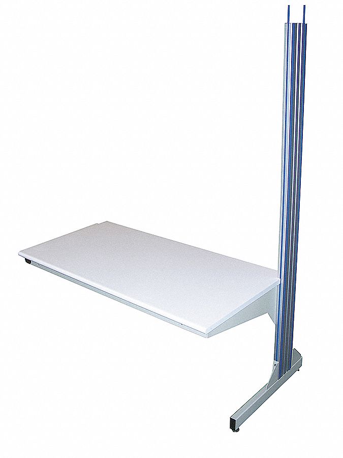 One Sided Configurable Workstation: Adj Ht, Laminate, 60 in x 30 in, Beige