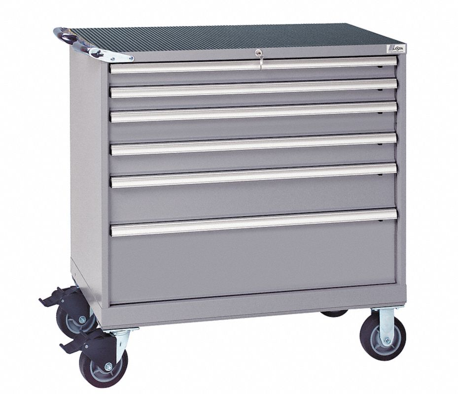 LISTA Gabinete Modular con Cajones, Móvil, 41-1/2" Alto, 40-1/4" Ancho