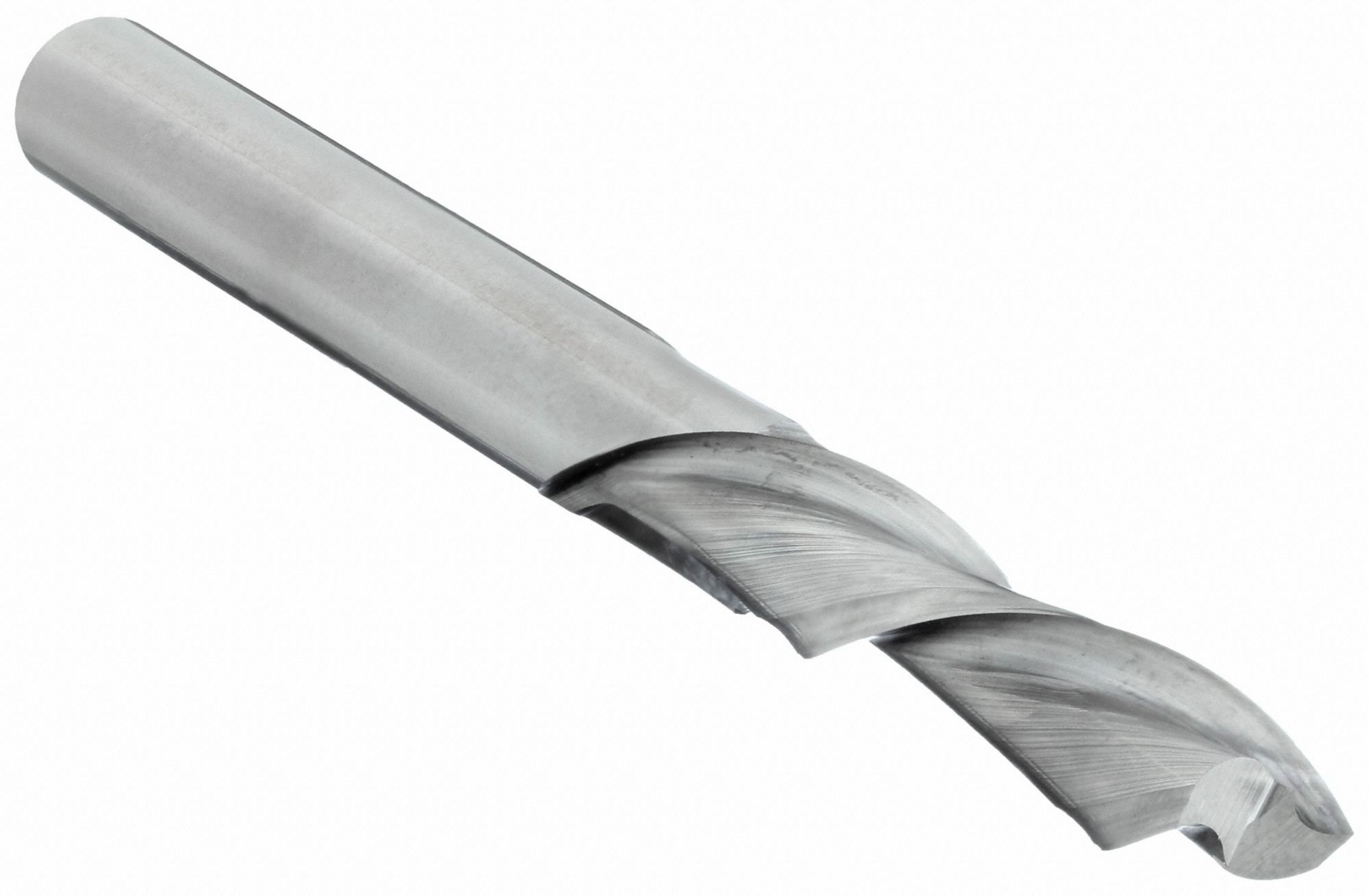 ROUTING END MILL, SPIRAL DOWNCUT, SOLID CARBIDE, 3 IN L, ¼ IN DIA, 2 FLUTES, RIGHT-HAND