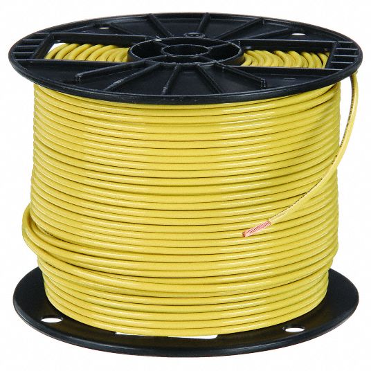 Southwire 22978101 Building Wire,THHN,10 AWG,Yellow,500ft