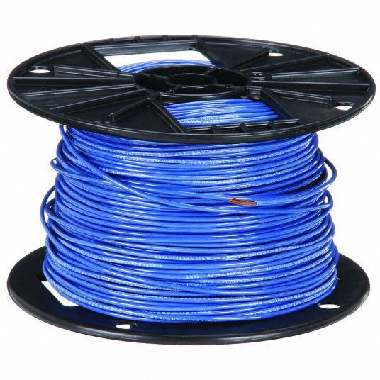 18 AWG Gauge Solid Hook Up Wire Blue 500 ft 0.0403 UL1007 300 Volts