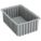 DIVIDER BOX, 0.44 CU FT, 16½ IN X 10⅞ IN X 6 IN, GREY, PLASTIC, 7 LONG DIVIDER SLOTS