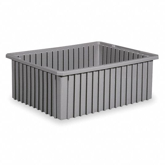 Plastic Storage Bin With Divider