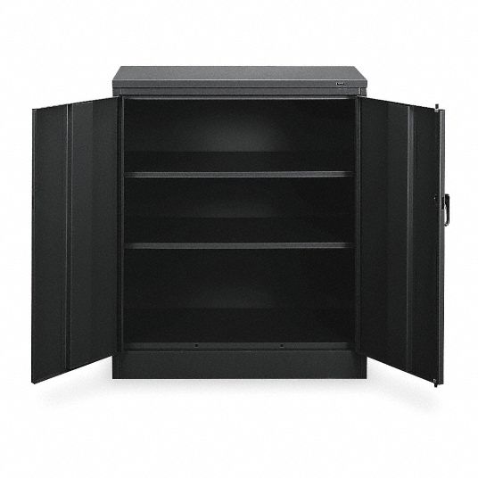 TENNSCO Commercial Storage Cabinet, Black, 42 in H X 36 in W X 18 in D ...
