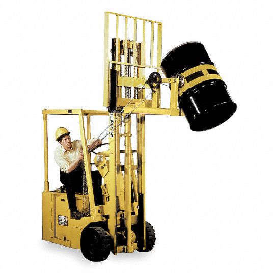WESCO 55 gal Fork Mounted Drum Lifter/DispenserDrum, 800 lb. Load