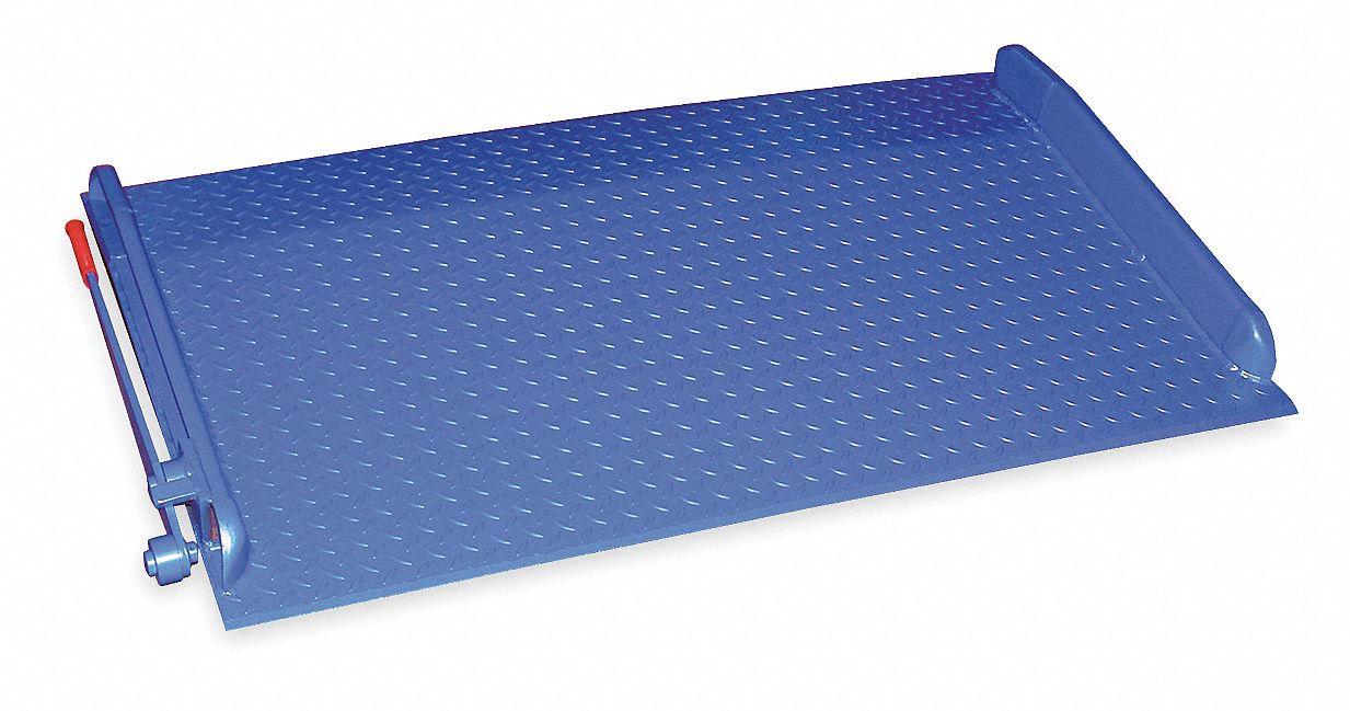 STEEL TRUCK DOCKBOARD, 72 IN W X 60 IN L, STEEL, 3 IN SIDE RAIL HEIGHT