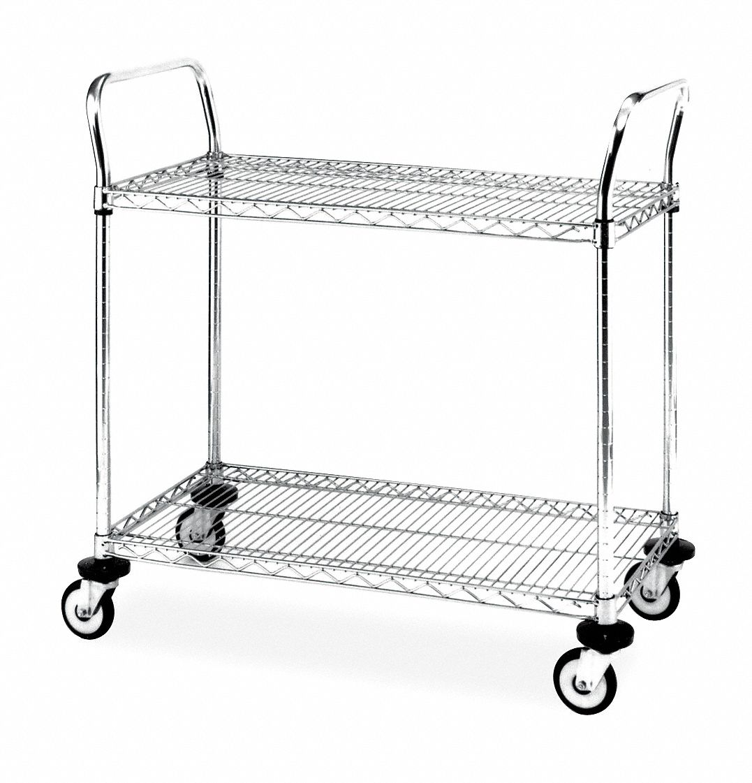 METRO WIRE CART,18 IN. W,48 IN. L,CHROME - Wire Shelf and Utility Carts -  WWG4W649
