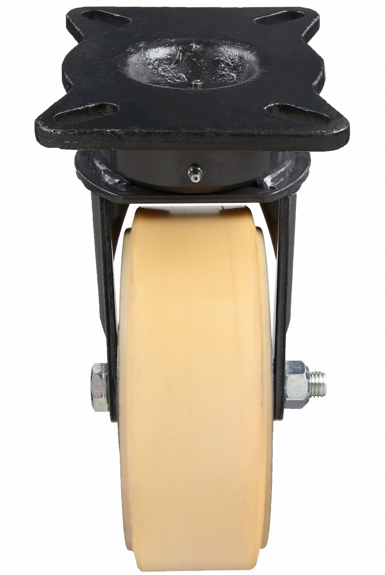 GRAINGER APPROVED Kingpinless Plate Caster, Swivel, Polyurethane, 1600