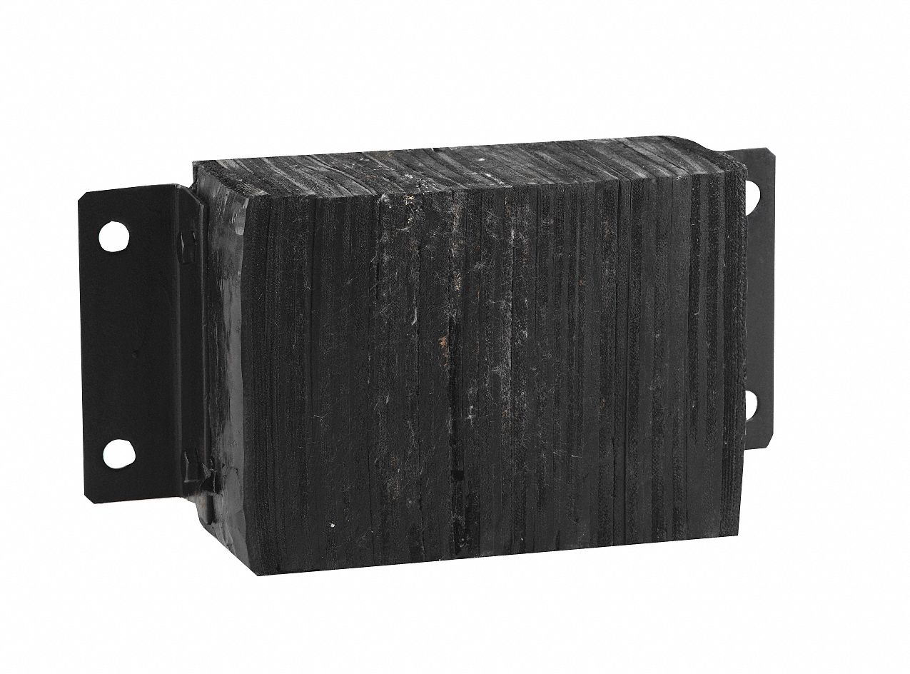 DOCK BUMPER, RECTANGULAR, 14½ IN BUMPER W, 10 IN BUMPER H, 6 IN BUMPER D, LAMINATED RUBBER