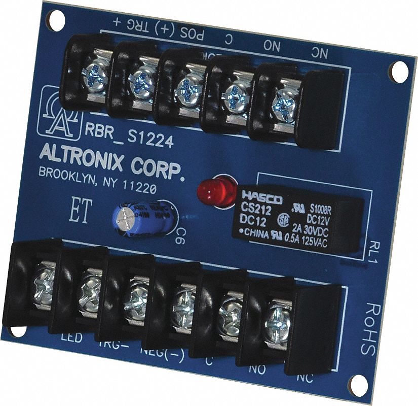 ALTRONIX, 12/24V DC, Ratchet Relay 12/24VDC 20Ma DPDT 4WAT4RBR1224