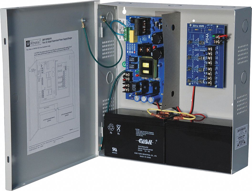 ALTRONIX, 115V AC, Power Supply 4Fuse 24VDC 10A 4WAW4SMP10PM24P4