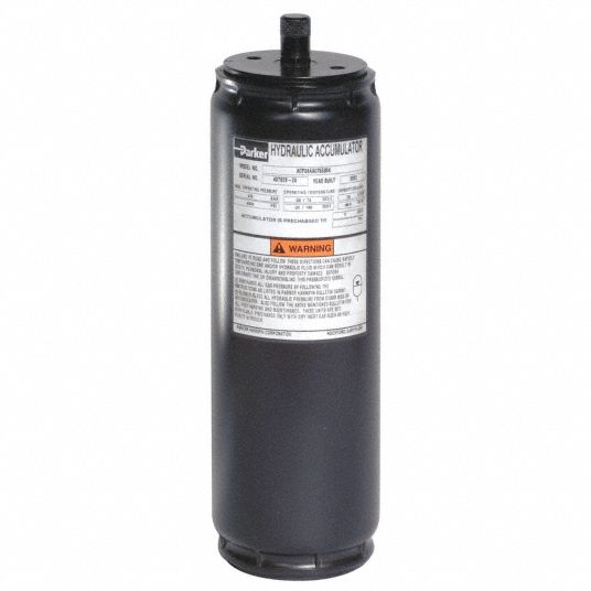 PARKER Piston Accumulator, 30 cu in Fluid Volume, 31 cu in Vent