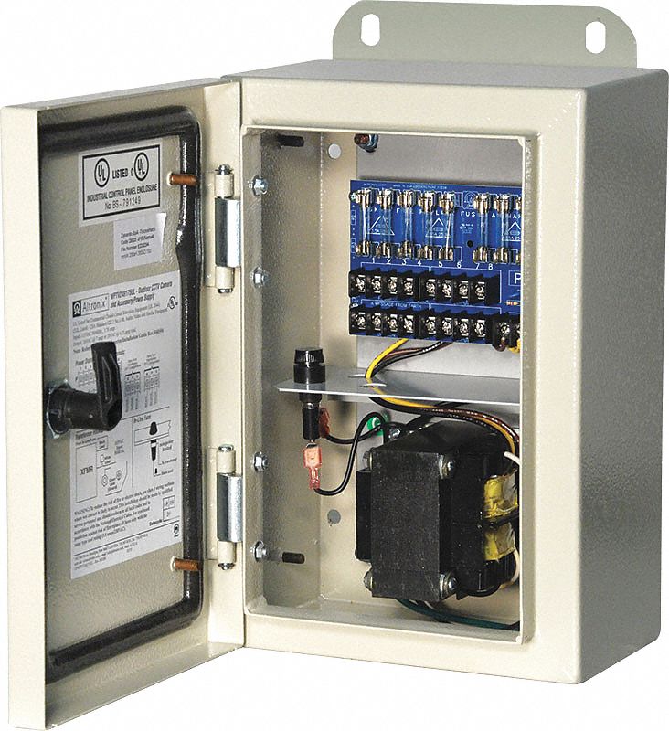 Power Supply 8Fuse 24Vac @ 7A Nema4: Power Supply, 115V AC