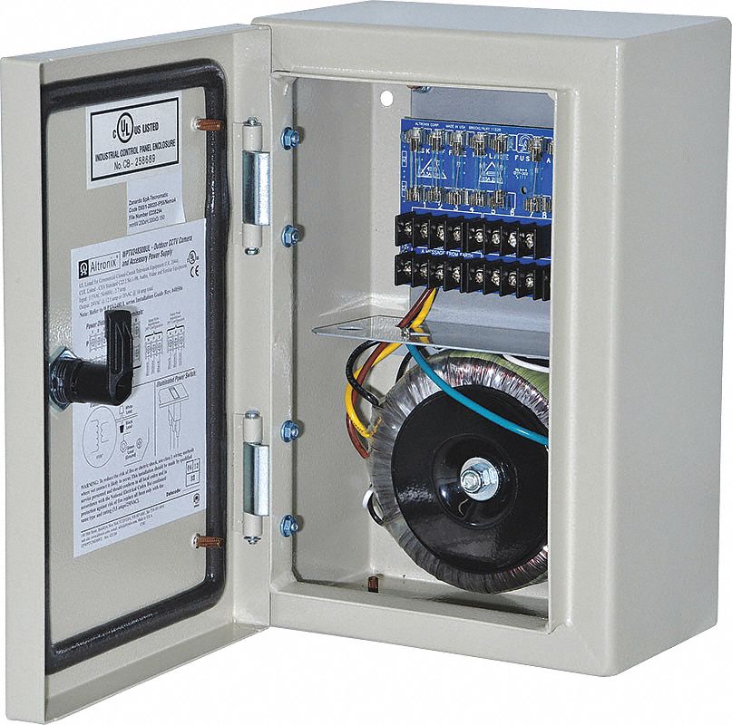 Power Supply 8Fuse 24Vac @ 12.5A Nema4: Power Supply, 115V AC