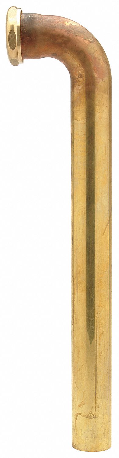 WASTE ARM: BRASS, 15 IN OVERALL LG, 1½ IN FITS PIPE SIZE, SLIP, 17 GA GAUGE