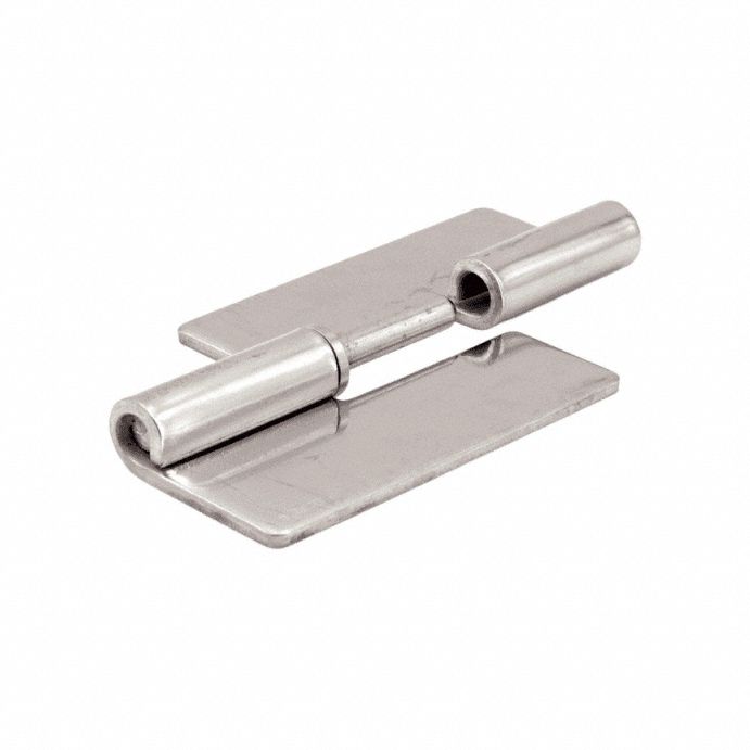 Lift-Off Hinge: Stainless Steel, 3 15/16 in Leaf Ht, 1 19/64 in Leaf Wd