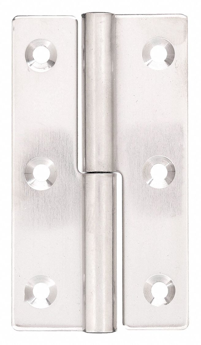 Stainless Steel, 1 31/32 in Leaf Ht, Lift-Off Hinge - 4WDX5|KN-50R/SS ...