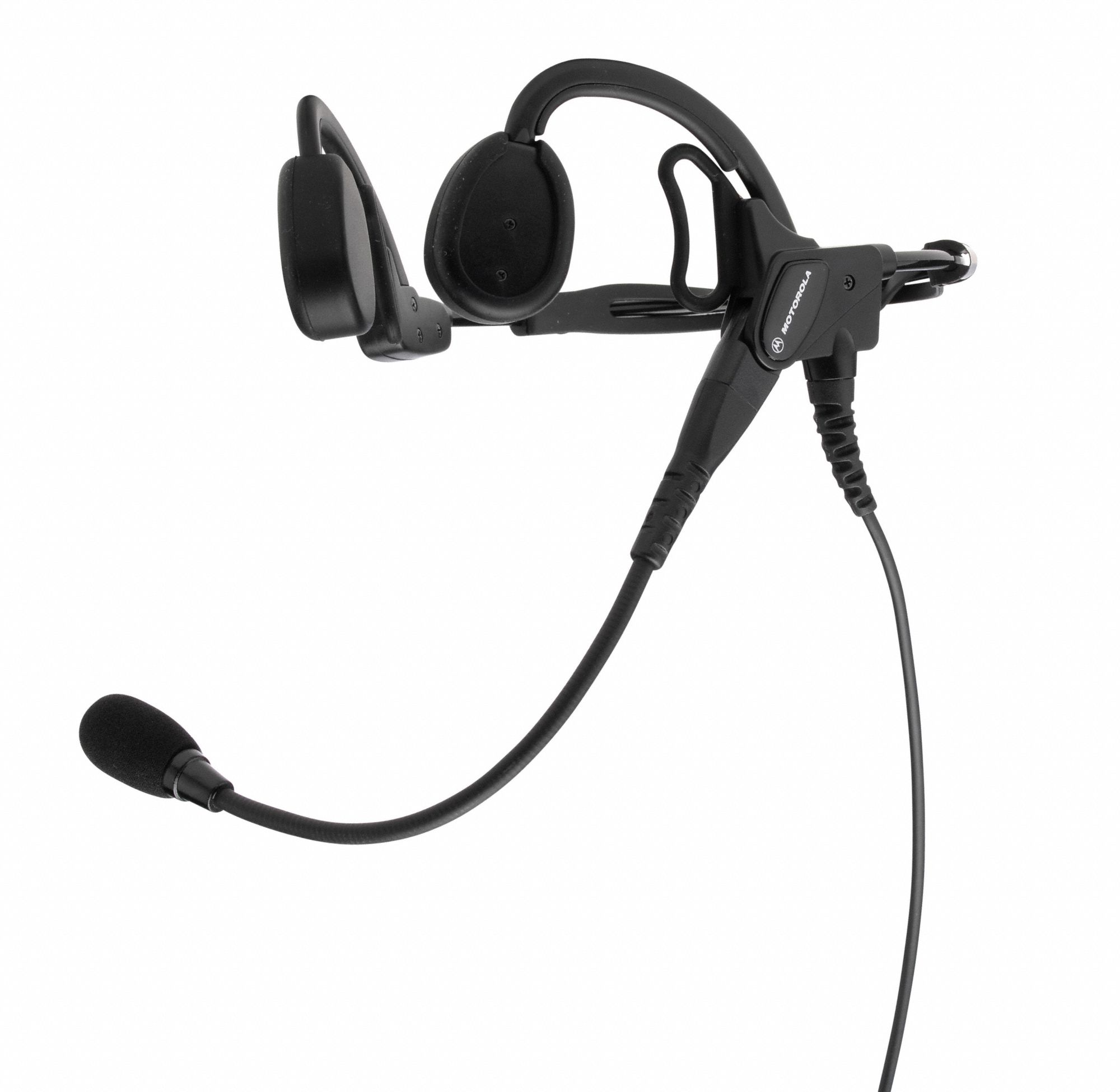 MOTOROLA One Ear Behind the Head Temple Transducer Headset, Black