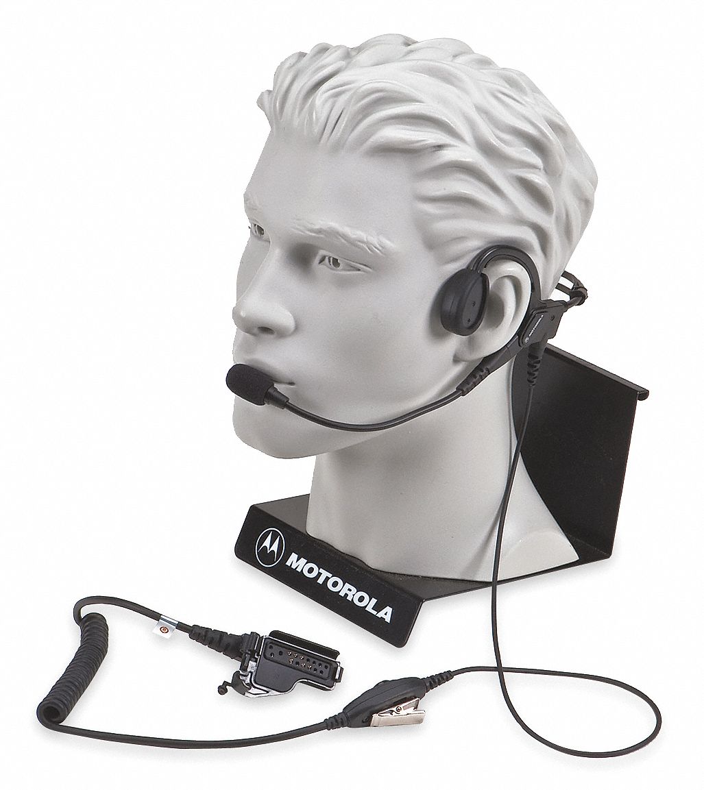 HEADSET,BEHIND THE HEAD,ONE EAR,BLACK