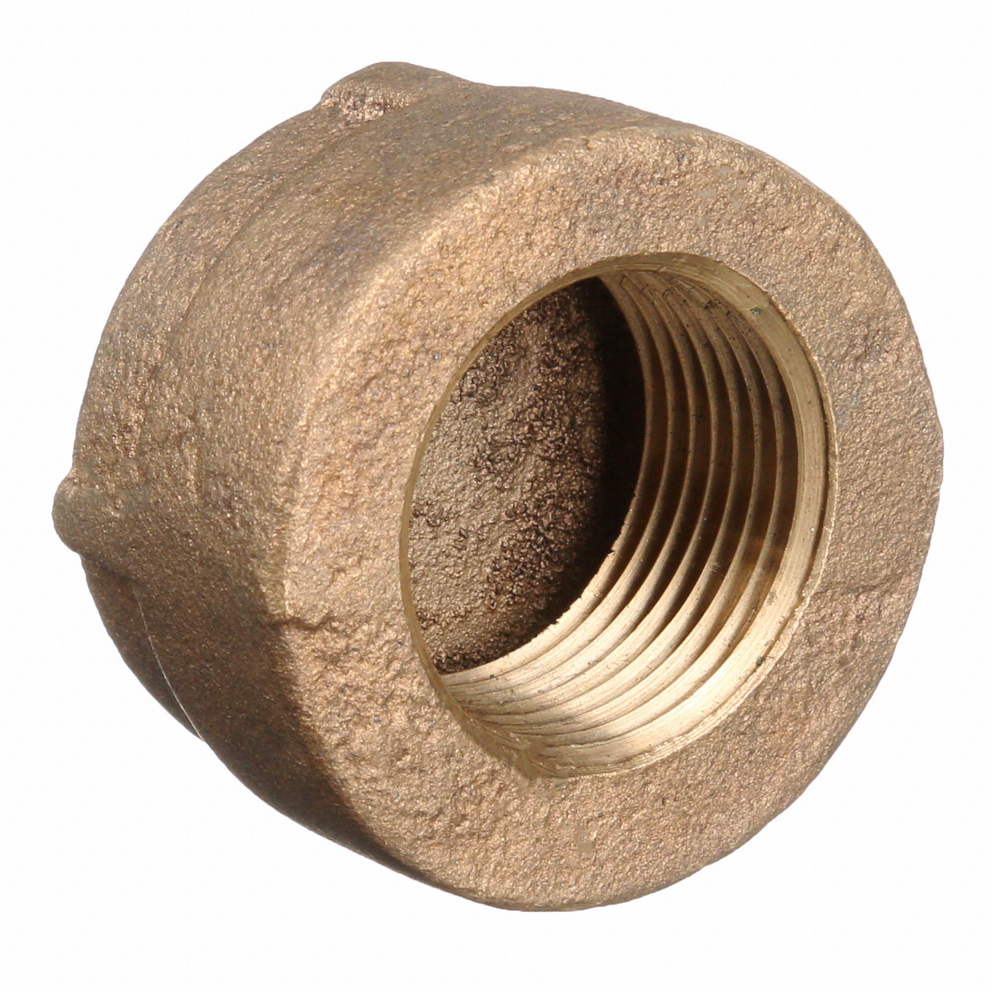 GRAINGER APPROVED Cap Brass, 3/4 in Fitting Pipe Size, Female NPT