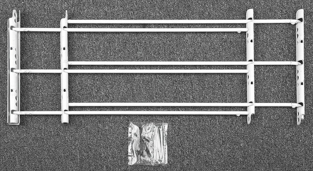 JOHN STERLING Window Security Guard, Three Bar 4WEW61133 Grainger