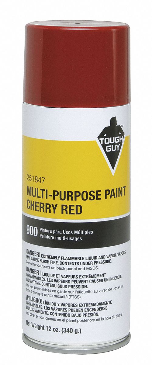 TOUGH GUY Spray Paint in Gloss Cherry Red for Masonry