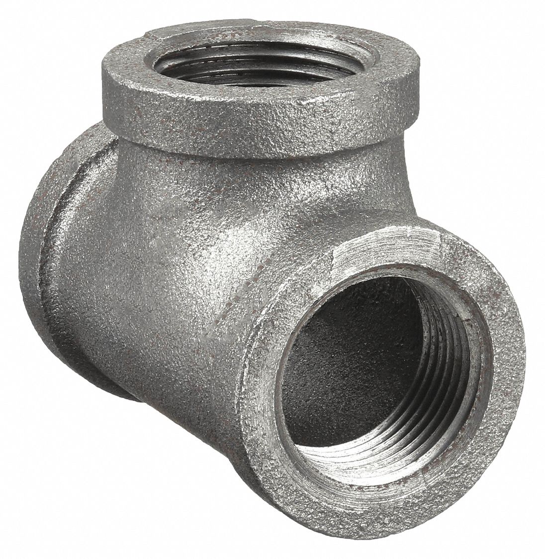 TEE: MALLEABLE IRON, ½ IN X ½ IN X ½ IN FITTING PIPE SIZE, CLASS 150