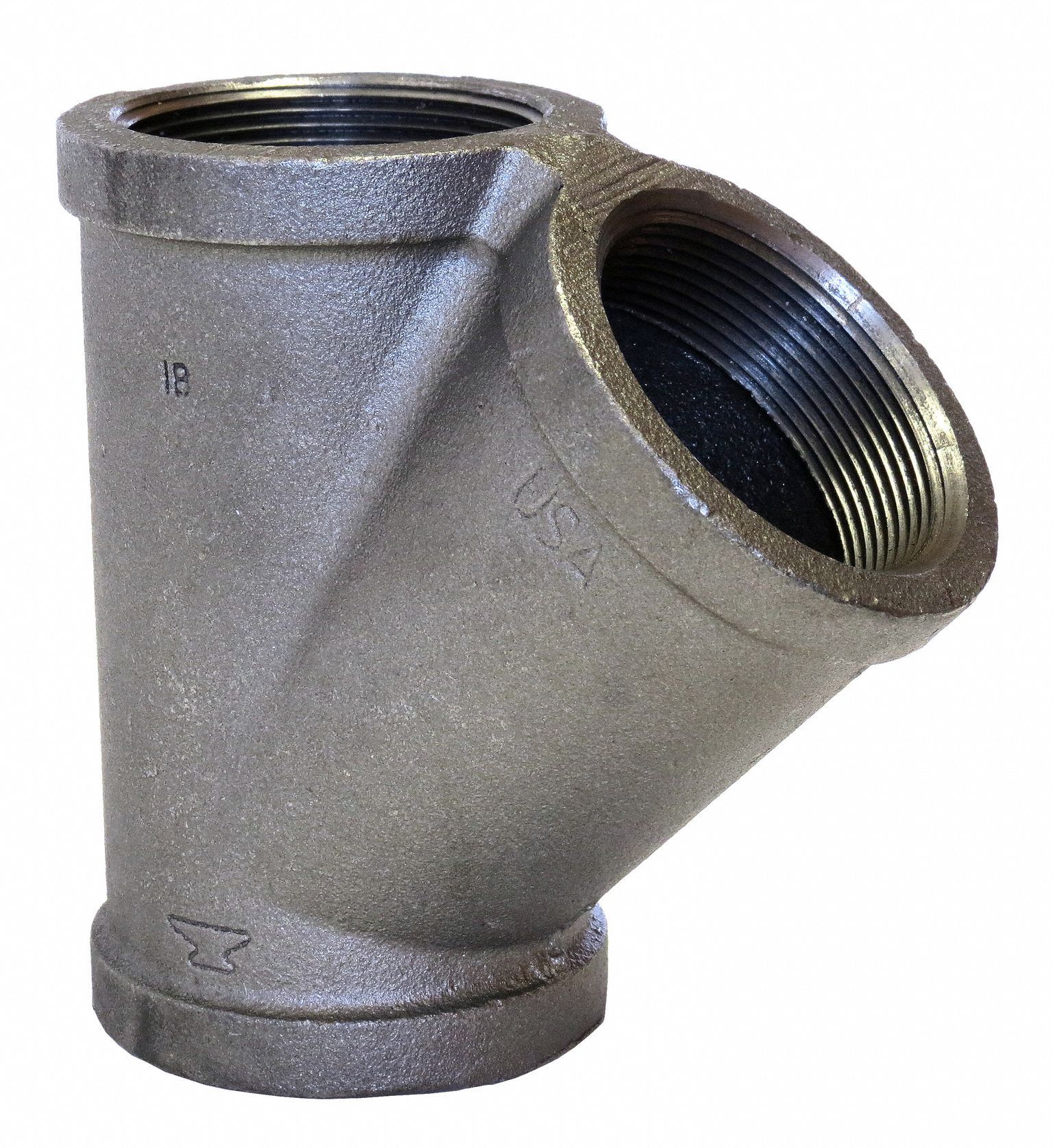 Wye Malleable Iron 2 in Pipe Size FNPT