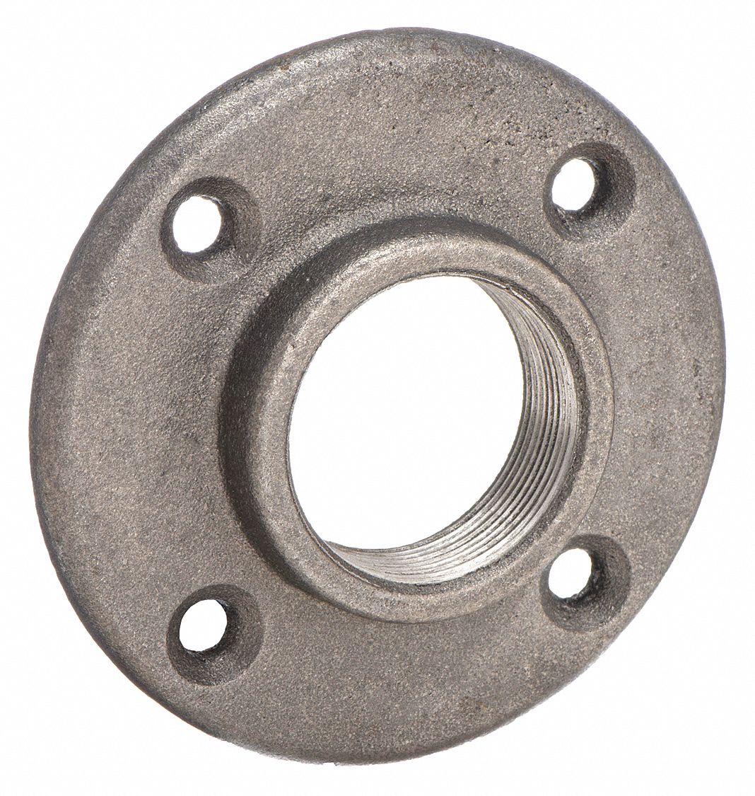 ANVIL Pipe Flange: Malleable Iron, Floor Flange, 1 in Pipe Size, Floor  Flange, Class 150