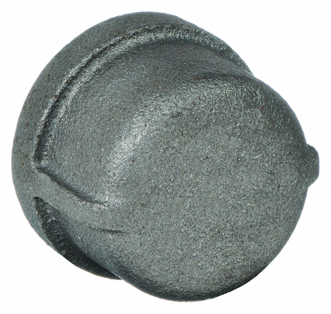 ROUND CAP: MALLEABLE IRON, ¼ IN FITTING PIPE SIZE, FEMALE NPT, CLASS 150