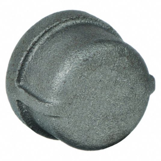 1/2 NPT Pipe Cap 150# Black Malleable Iron