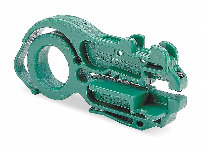 Cable Stripper: Manual, For Twisted Pr Cable Designation, 8 in Overall Lg, Std Cushion Grip, 45579
