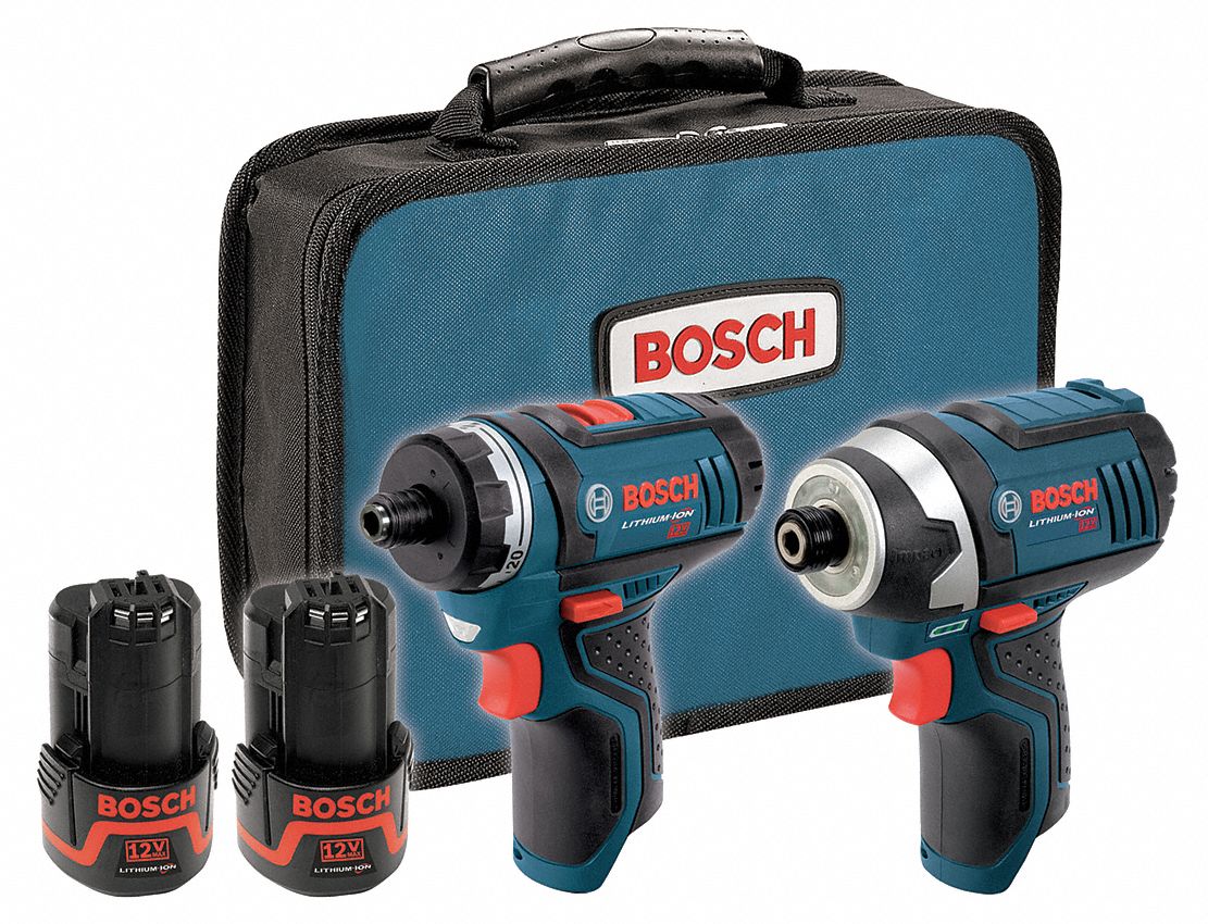 BOSCH COMBINATION KIT CORDLESS 12V DC 2 AH 2 TOOLS INCLUDES