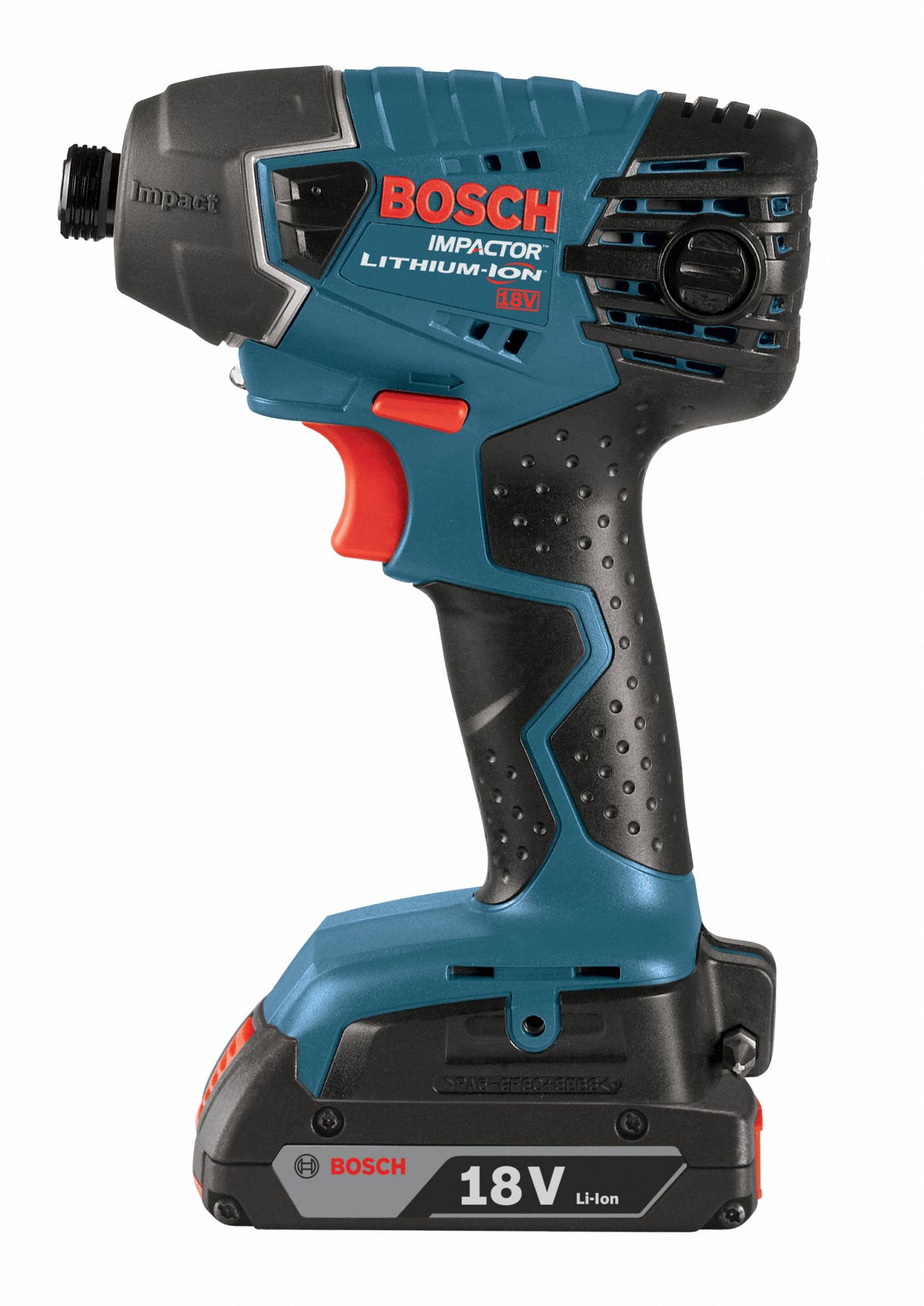 BOSCH Cordless, Impact Driver Kit, 1/4 in Hex, 18V DC, 1,500 inlb Max