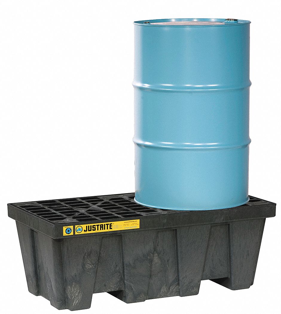 SPILL PALLET, 66 GAL SPILL CAPACITY, 25 IN LENGTH, 49 IN WIDTH, 18 IN HEIGHT