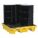 DRUM SPILL CONTAINMENT PALLET, FOR 4 DRUMS, 73 GAL CAPACITY, 5,000 LB LOAD CAPACITY