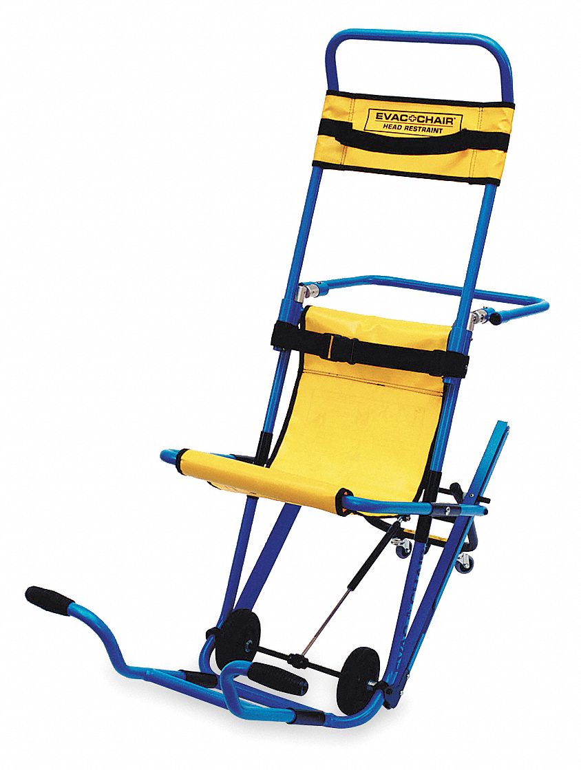 Evac Chair Aluminum Stair Chair With 400 Lb Weight Capacity Blue