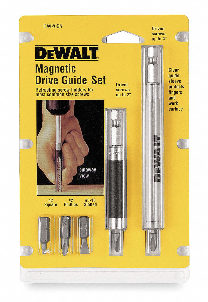 DEWALT Magnetic Drive Guide Set Magnetic Drive Guide Set 7 No. of Pieces 1 4 in Hex Shank Size