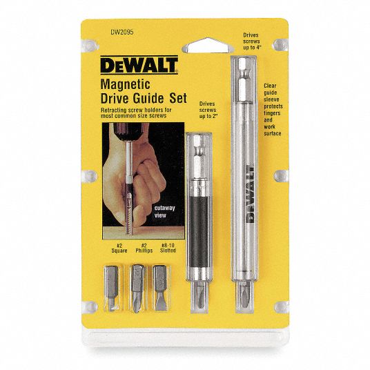 DEWALT Magnetic Drive Guide Set Magnetic Drive Guide Set 7 No. of Pieces 1 4 in Hex Shank Size