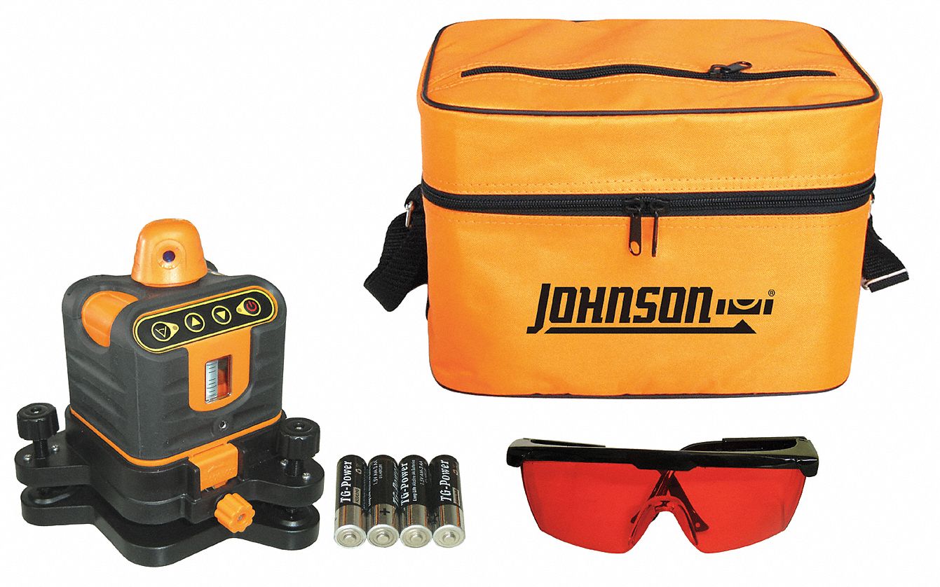 JOHNSON Manual Leveling Rotary Laser Level, Horizontal and Vertical, Interior and Exterior   Rotary and Straight Line Laser Levels   4WMA9|40 6502