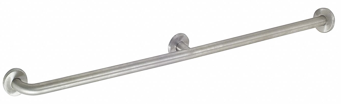 GRAB BAR: STRAIGHT, 48 IN L, 1¼ IN DIAMETER, STAINLESS STEEL, TEXTURED