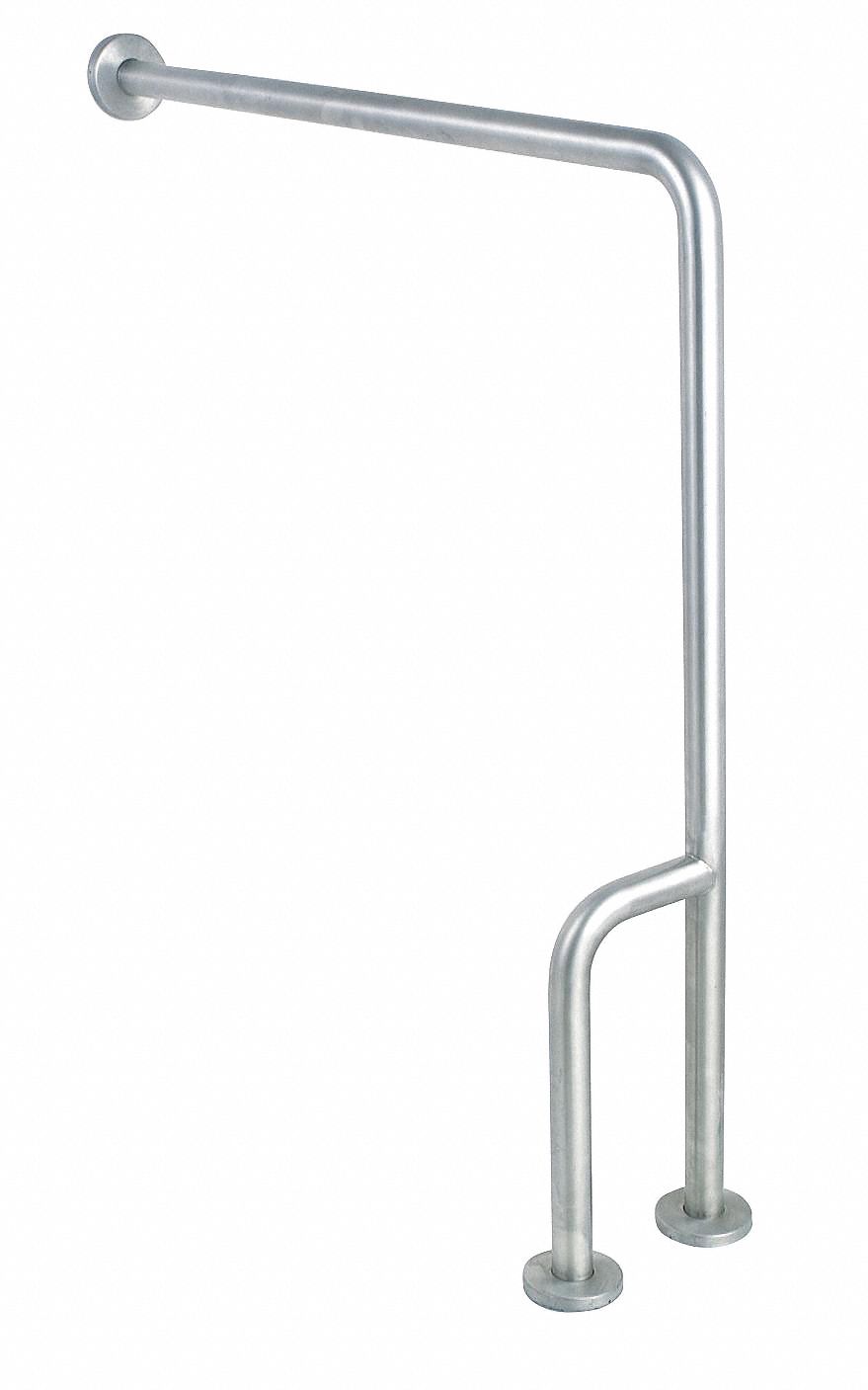 GRAB BAR FLOOR-TO-WALL: ANGLED, 30 IN L, 1½ IN DIA, STAINLESS STEEL, LEFT HAND