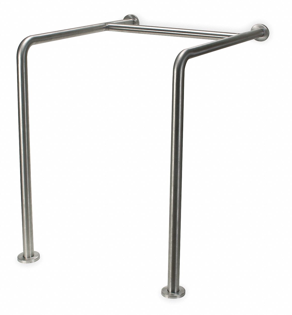 SAFETY RAIL/BAR: ANGLED, 30 IN L, 1½ IN DIAMETER, STAINLESS STEEL, SATIN