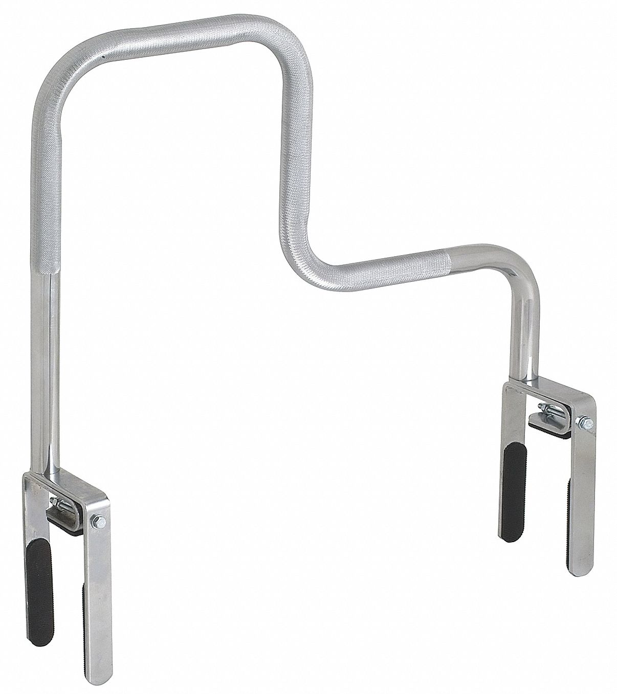 BATHROOM SAFETY RAIL: WAVE, 15 IN L, 1 IN DIA, STEEL, CHROME PLATED, SILVER